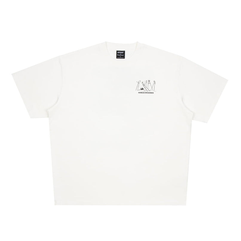 Nordicbuddies Marškinėliai „Novels“ Unisex – White