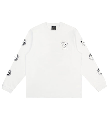 Nordicbuddies Ilgarankoviai Marškinėliai „Novels“ Unisex – White