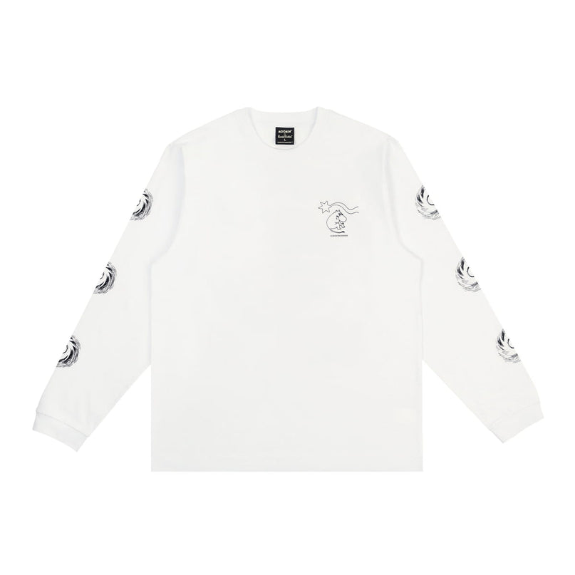 Nordicbuddies Ilgarankoviai Marškinėliai „Novels“ Unisex – White