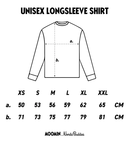 Moomintroll's Flower Longsleeve Shirt With Cuffrib Unisex - White