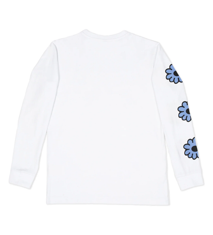 Moomintroll's Flower Longsleeve Shirt With Cuffrib Unisex - White