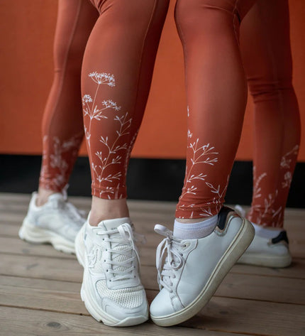 Leggings 'Wildflowers' Brown