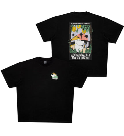 Moomin Jungle Heavy Unisex T-shirt - Black