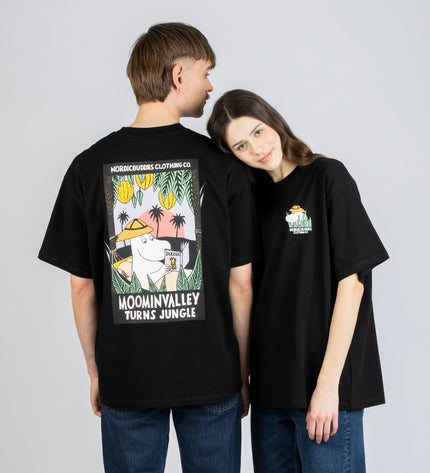 Moomin Jungle Heavy Unisex T-shirt - Black