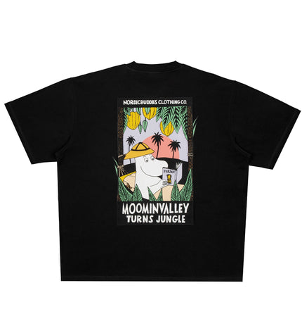 Moomin Jungle Heavy Unisex T-shirt - Black