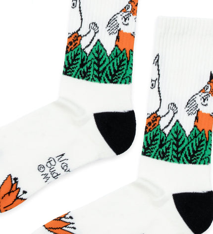 Moomin Jungle Men's Retro Socks - White