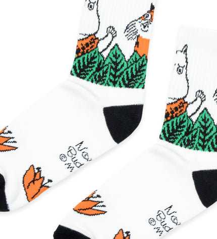 Moomin Jungle Women's Retro Socks - White