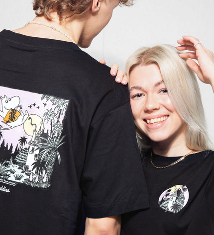 Moomintroll Jungle Heavy Unisex T-shirt - Black