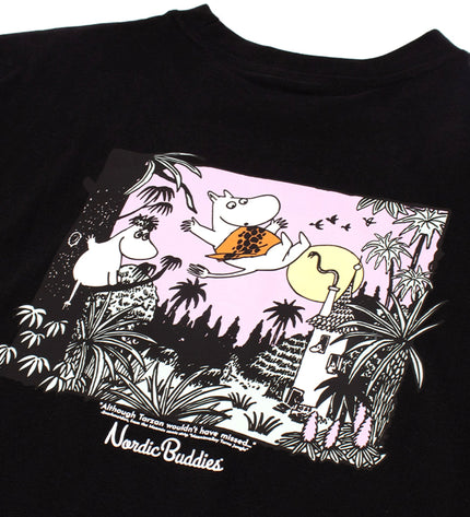 Moomintroll Jungle Heavy Unisex T-shirt - Black
