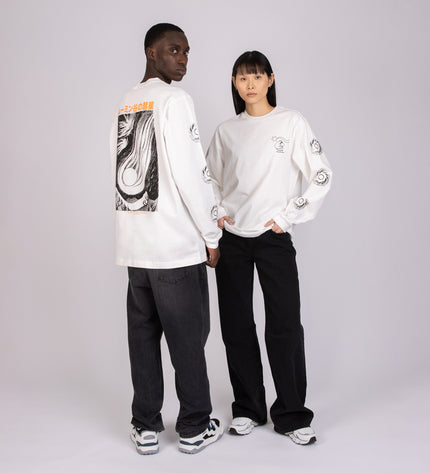 Novels Longsleeve Shirt With Cuffrib Unisex - White
