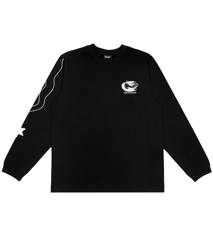 Novels Longsleeve Shirt With Cuffrib Unisex - Black