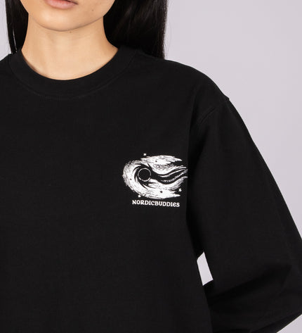 Novels Longsleeve Shirt With Cuffrib Unisex - Black