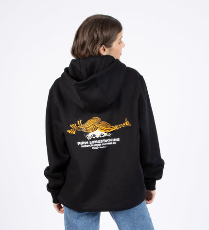 Pippi Longstocking Unisex Heavy Hoodie - Black
