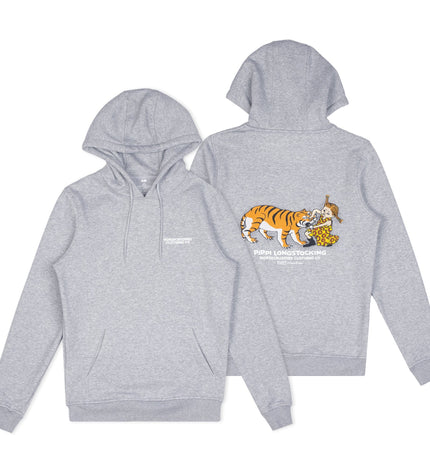 Pippi Longstocking Unisex Heavy Hoodie - Grey