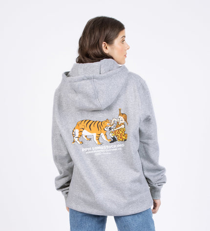 Pippi Longstocking Unisex Heavy Hoodie - Grey