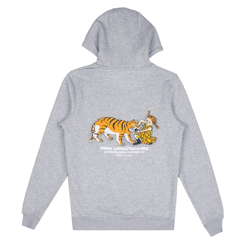 Pippi Longstocking Unisex Heavy Hoodie - Grey
