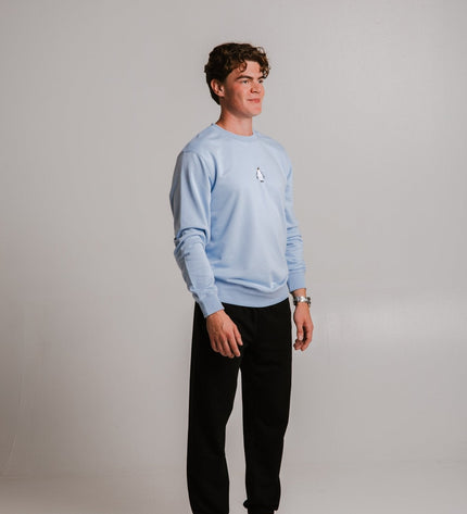 Emperor Penguin Soft Fleece Sweatshirt - Light Blue