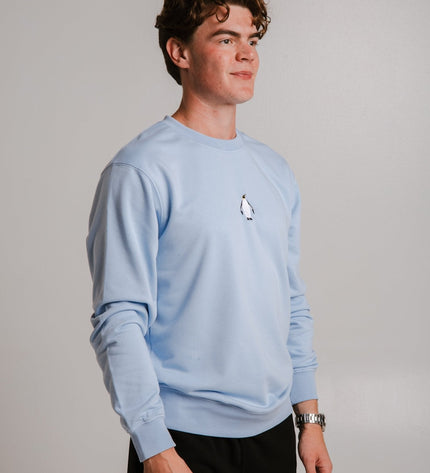 Emperor Penguin Soft Fleece Sweatshirt - Light Blue