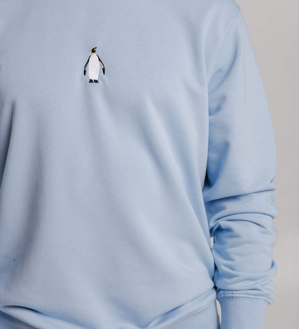 Emperor Penguin Soft Fleece Sweatshirt - Light Blue
