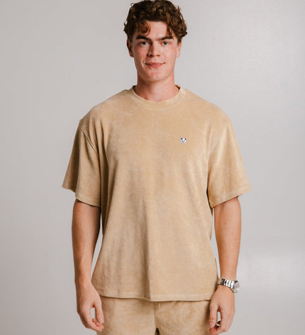 Panda Terry T-shirt - Light Brown