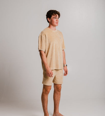 Panda Terry T-shirt - Light Brown