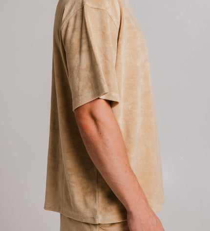 Panda Terry T-shirt - Light Brown