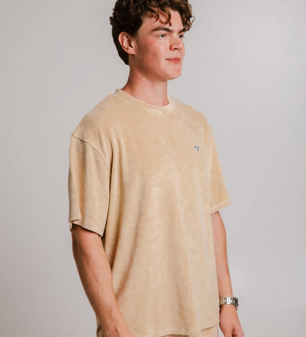 Panda Terry T-shirt - Light Brown