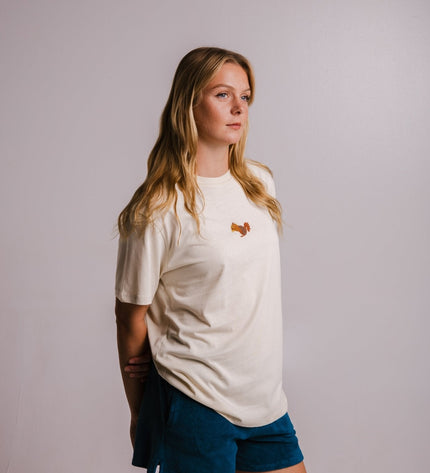 Squirrel T-shirt - Parchment