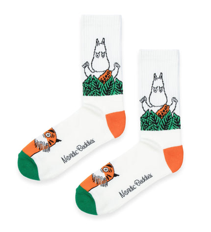 Moomin Jungle Men's Retro Socks - White