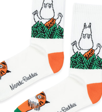 Moomin Jungle Men's Retro Socks - White